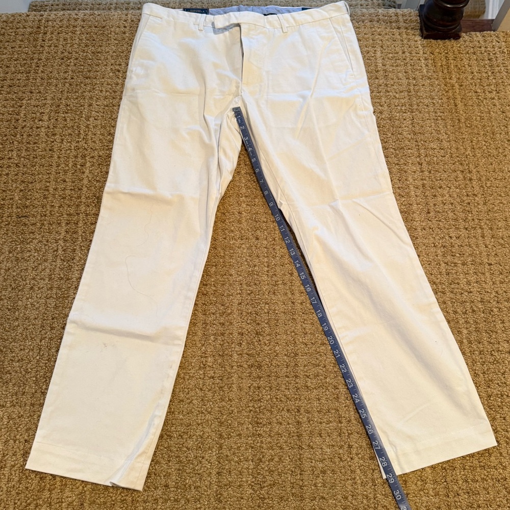 Polo Ralph Lauren 36 x 29 White Slim Fit Stretch Chino Pants NWT!